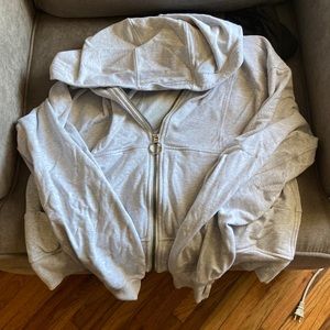 lululemon full zip gray sweatshirt